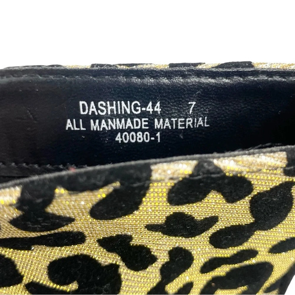 Anne Michelle Metallic Gold & Black Stiletto Heel Ankle Booties Lace Up Peep Toe - Picture 14 of 14